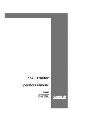 Case IH 1570 Tractor Operator’s Manual Instant Download (Publication No.9-3442)