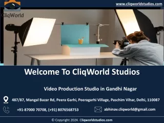 Video Production Studio in Gandhi Nagar - CliqWorld Studios