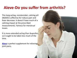 Aleve-natural supplement for arthritis