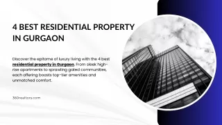 4 Best Residential Property in Gurgaon
