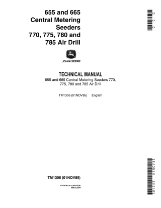 John Deere 665 Central Metering Seeders Service Repair Manual (tm1306)