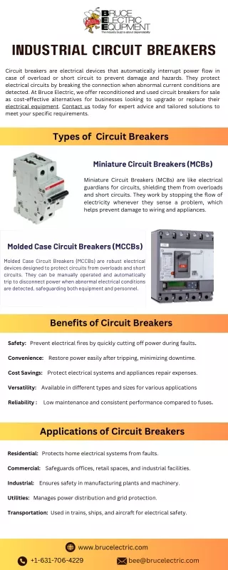 : Industrial Circuit Breakers - Reconditioned & Used Electric Circuit Breakers