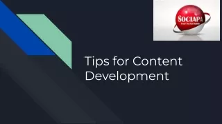 Tips for Content Development