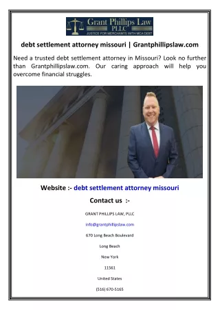 debt settlement attorney missouri   Grantphillipslaw.com