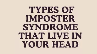 Types Of Imposter Syndrome