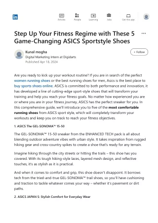 Step Up Your Fitness Regime with These 5 Game-Changing ASICS Sportstyle Shoes