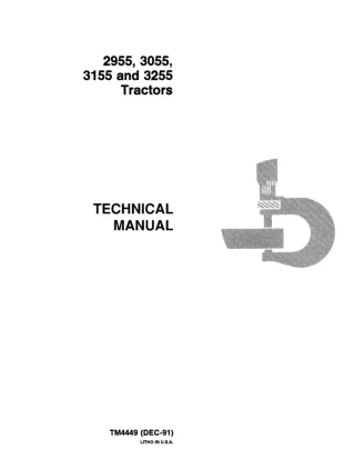 John Deere 3255 Tractor Service Repair Manual