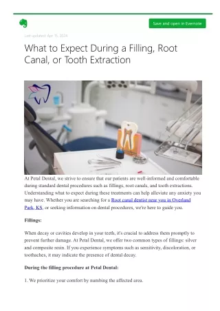 What to Expect During a Filling, Root Canal, or Tooth Extraction