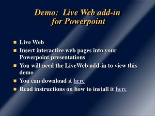 Demo: Live Web add-in for Powerpoint