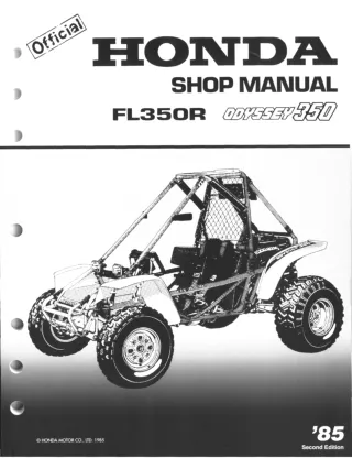 1985 Honda FL350R Odyssey Service Repair Manual