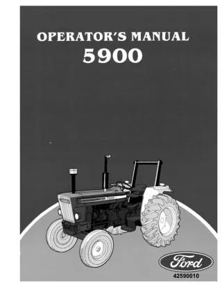 Ford 5900 Tractor Operator’s Manual Instant Download (Publication No.42590010)