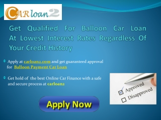 Balloon Payment Auto Loan