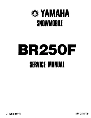 1985 Yamaha BR250F Bravo Snowmobile Service Repair Manual