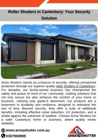 Roller Shutters in Canterbury Your Security Solution