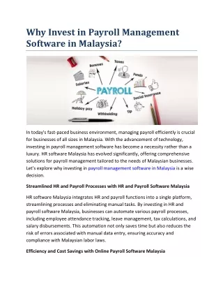 Why Invest in Payroll Management Software in Malaysia