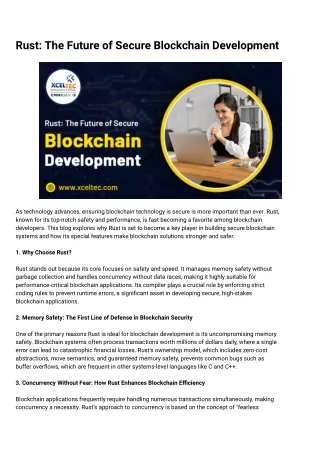 Top Blockchain Development Services | XcelTec