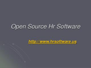 Open Source Hr Software
