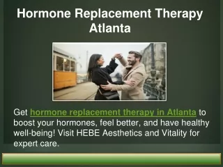 Hormone Replacement Therapy Atlanta