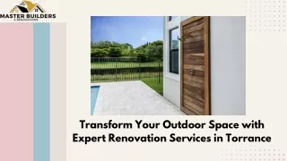 outdoor renovation services Torrance