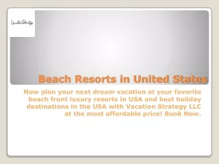 Beach Resorts in United States