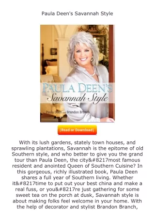 [READ]⚡PDF✔ Paula Deen's Savannah Style