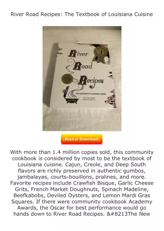 ✔️download⚡️ (pdf) River Road Recipes: The Textbook of Louisiana Cuisine