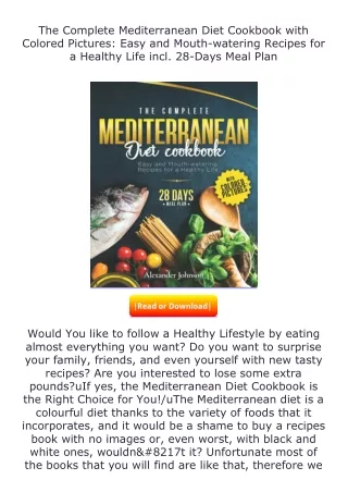 Download⚡PDF❤ The Complete Mediterranean Diet Cookbook with Colored Picture