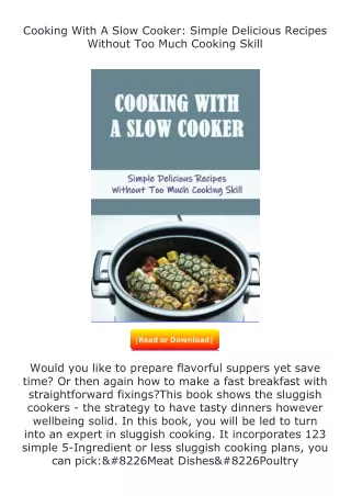 download⚡️ free (✔️pdf✔️) Cooking With A Slow Cooker: Simple Delicious Reci