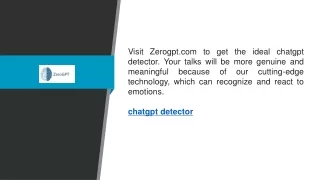 Chatgpt Detector  Zerogpt.com