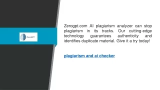 Plagiarism And Ai Checker  Zerogpt.com