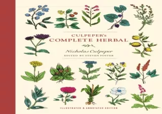 PDF_  Culpeper's Complete Herbal: Illustrated and Annotated Edition
