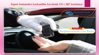 Expert Automotive Locksmiths Loveland, CO  247 Assistance