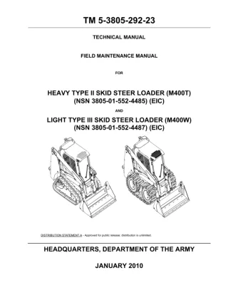 CASE M400T Heavy Type II Skid Steer Loader Service Repair Manual Instant Download