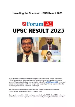 Unveiling the Success_ UPSC Result 2023