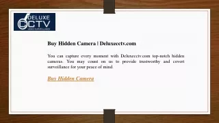 Buy Hidden Camera Deluxecctv.com