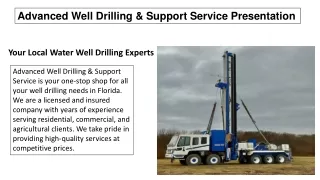 Advanced Well Drilling & Support Service