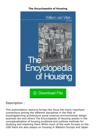 download⚡️ free (✔️pdf✔️) The Encyclopedia of Housing