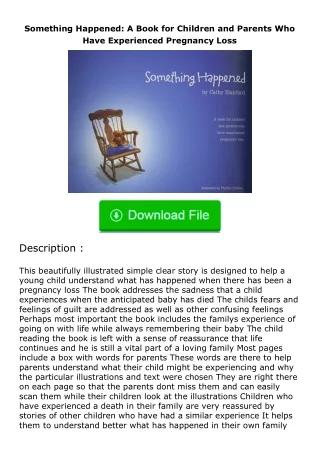 ❤️get (⚡️pdf⚡️) download Something Happened: A Book for Children and Parents Who Have Experienced Pregnancy Loss