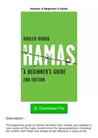read ❤️(✔️pdf✔️) Hamas: A Beginner's Guide