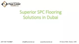 Superior SPC Flooring Solutions in Dubai