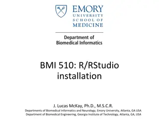 Introduction to R and RStudio for BMI 510 Course
