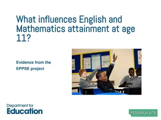 Influences on English and Mathematics Attainment at Age 11: Insights from EPPSE Project