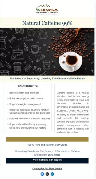 Natural Caffeine Brochure