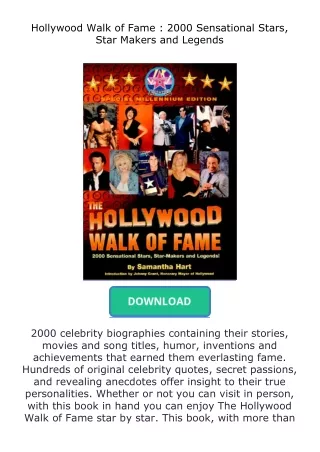 ❤️get (⚡️pdf⚡️) download Hollywood Walk of Fame : 2000 Sensational Stars, S