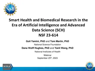 Advancing Smart Health and Biomedical Research through Artificial Intelligence and Data Science