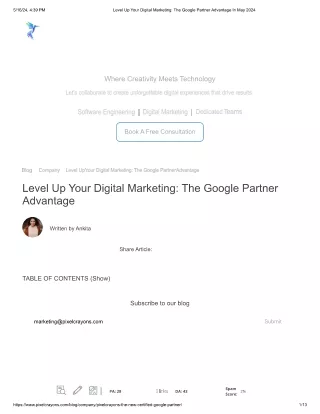 certified google partner - pixelcrayons