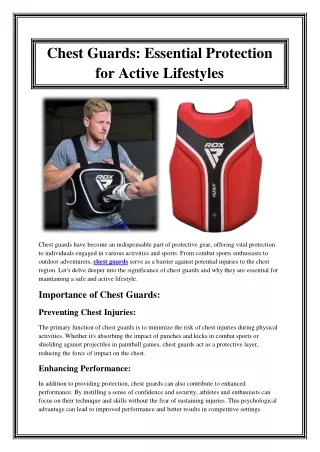 Chest Guards Essential Protection for Active Lifestyles