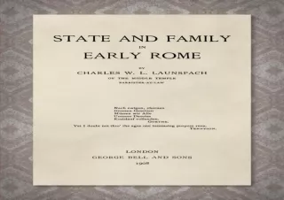 PDF_  State And Family In Early Rome
