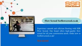 Flow Screed Ssrflowscreed.co.uk