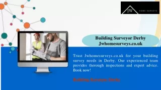 Building Surveyor Derby Jwhomesurveys.co.uk